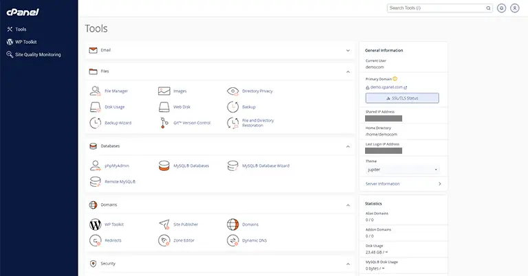 Demo cPanel Hosting Indonesia